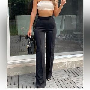 Brand NWOT Fashion Nova Black Victoria High Waisted Dress Pants